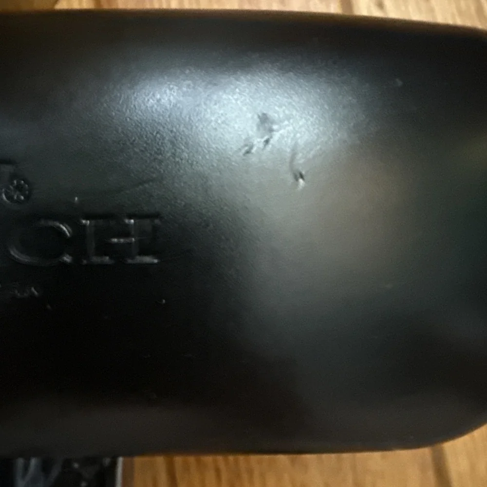Coach Hard Shell Glasses Case Glossy Black Case W/ Cloth And Key Tag
